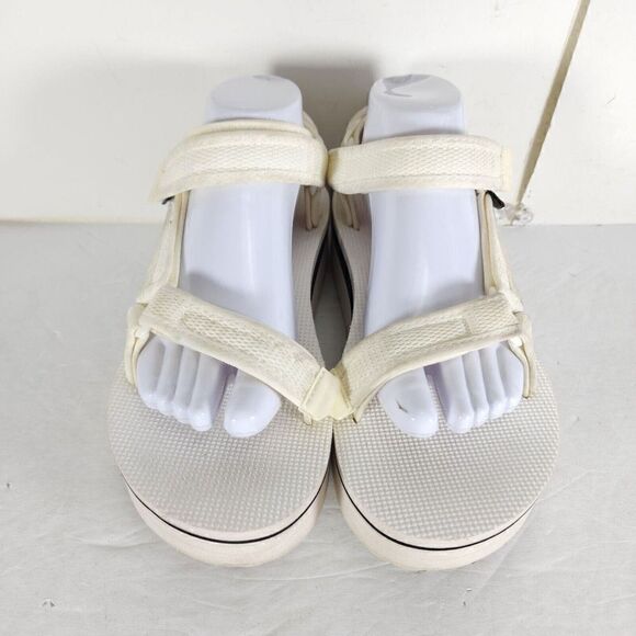 Teva Women's Flatform Universal US 9 White Mid Platform Strappy Sandals - Picture 3 of 14